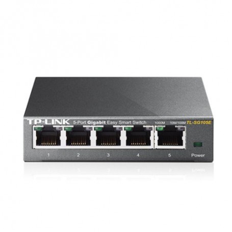 SWITCH TP-LINK TL-SG105E 5P LAN GIGABIT DESKTOP 10/100/1000Mbps RJ45 Desktop Easy Smart Switch