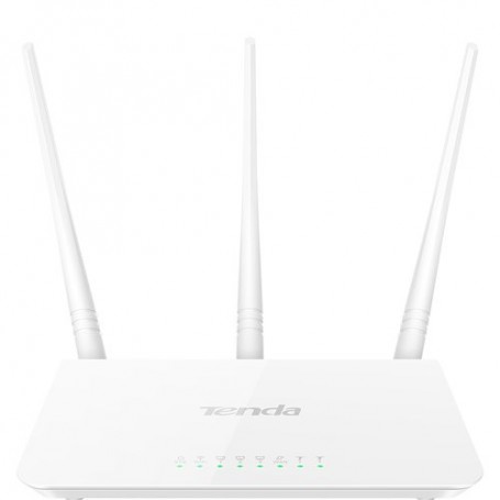 ROUTER TENDA F3 WIRELESS-N BROADBAND 300 M 2T2R 3P LAN 10/100M, 3 ANTENNE FISSE 5dBi 2.4GHz