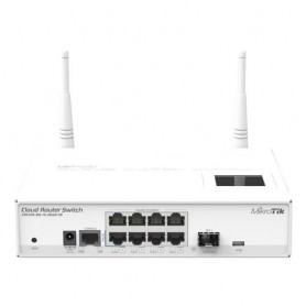 SWITCH MIKROTIK CloudRouter 109-8G-1S-2H nD-IN with AtherosAR9344 CPU 128MB RAM 8xGigabit LAN,1xSFP,2.4Ghz 802.11b/g/n wi