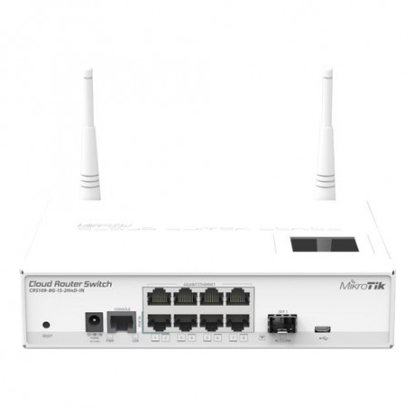 SWITCH MIKROTIK CloudRouter 109-8G-1S-2H nD-IN with AtherosAR9344 CPU 128MB RAM 8xGigabit LAN,1xSFP,2.4Ghz 802.11b/g/n wi