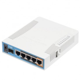 ACCESS POINT MIKROTIK hAP ac 720MHzCPU,1 28MB RAM,5Gigabit LAN,built-in2.4Ghz 802.11b/g/n 3chain wireless,SFP cage,deskto