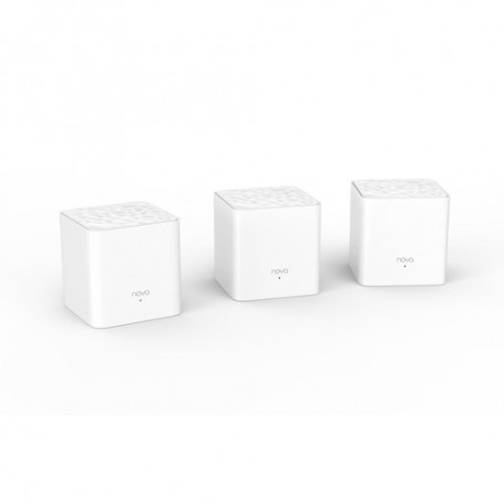 ROUTER TENDA NOVA MW3 3PACK WIRELESS DUA L BAND AC1200 SISTEMA HOME MESH WiFi COMPLETO copertura fino a 300mq,MU-MIMO,sis