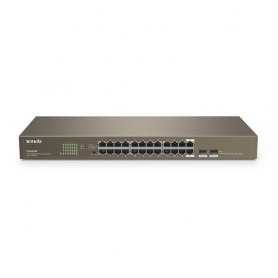 SWITCH TENDA TEG1024F 24P GIGABIT 10/100 /1000 RJ45 +2 SFP Slots UNAMANAGED RACK