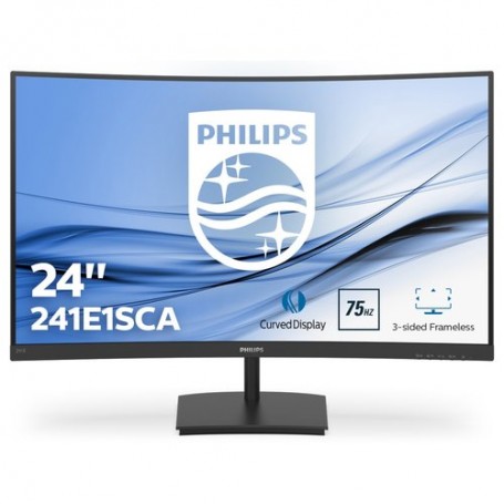 MONITOR PHILIPS LED 23.6" Wide CURVED 24 1E1SCA/00 VA 1920x1080 4ms 250cd/m  3000:1 Mega Infinity DCR 2x3W MM VGA HDMI GA