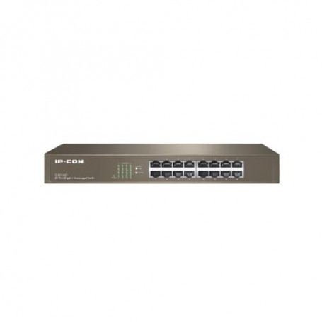 SWITCH IP-COM G1016D V6.0 16P GIGABIT UN MANAGED 1U,13-inch Rack-mountable Case Metallo