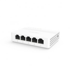 SWITCH HIKVISION 5 porte 10/100M/1000M UNMANAGED banda 10 Gbps, controllo flusso IEEE802.3,802.3u,802.3x,802.3ab- CASE