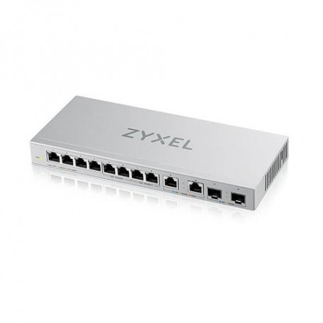 SWITCH XGS1010-12-ZZ0101F - Switch Unman aged, 8 porte 2.5 Gigabit, 2 porte SFP+ 10Gbe, design senza ventole, Desktop/Rac