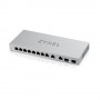 Switch Unmanaged Plus, 8 porte Gigabit, 2 porte 2.5GbE, 2 porte SFP+ 10GbE, - Easy Management per VLAN, QoS - FANLESS